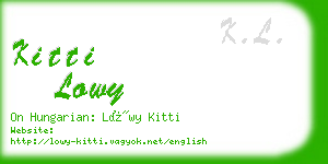 kitti lowy business card